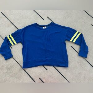 Sundry Blue Long Sleeve Shirt with Yellow Stripes